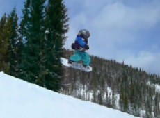 Wesley 3 year old snowboarder
